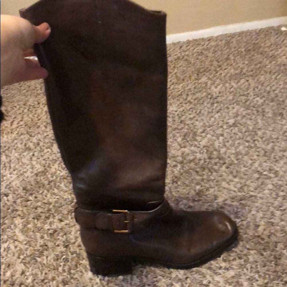 Knee high via spiga brown riding boots